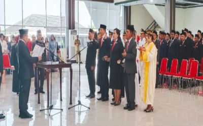 Lantik 104 Pejabat, Bupati Kapuas Minta ASN Segera Beradaptasi dan Berakselerasi