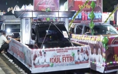 Pawai Gema Takbir Kapuas Sambut Idul Fitri 1447 H